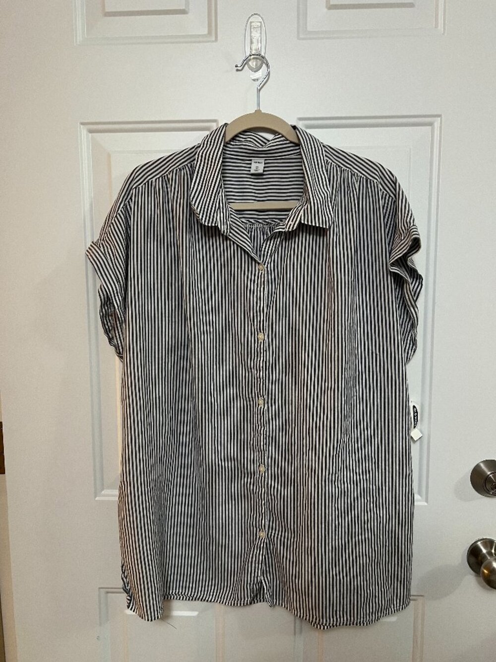 Old Navy Relaxed Striped Cap Sleeve Shirt XXL Tall NWT